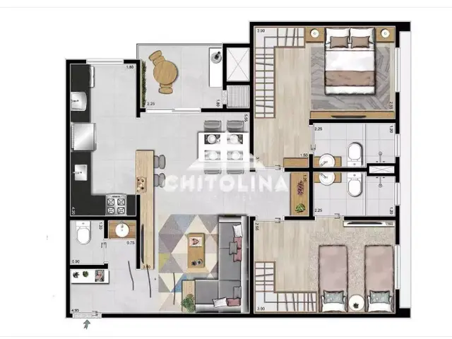 Apartamento à venda no Centro, Itapetininga: 2 quartos (2 suítes)